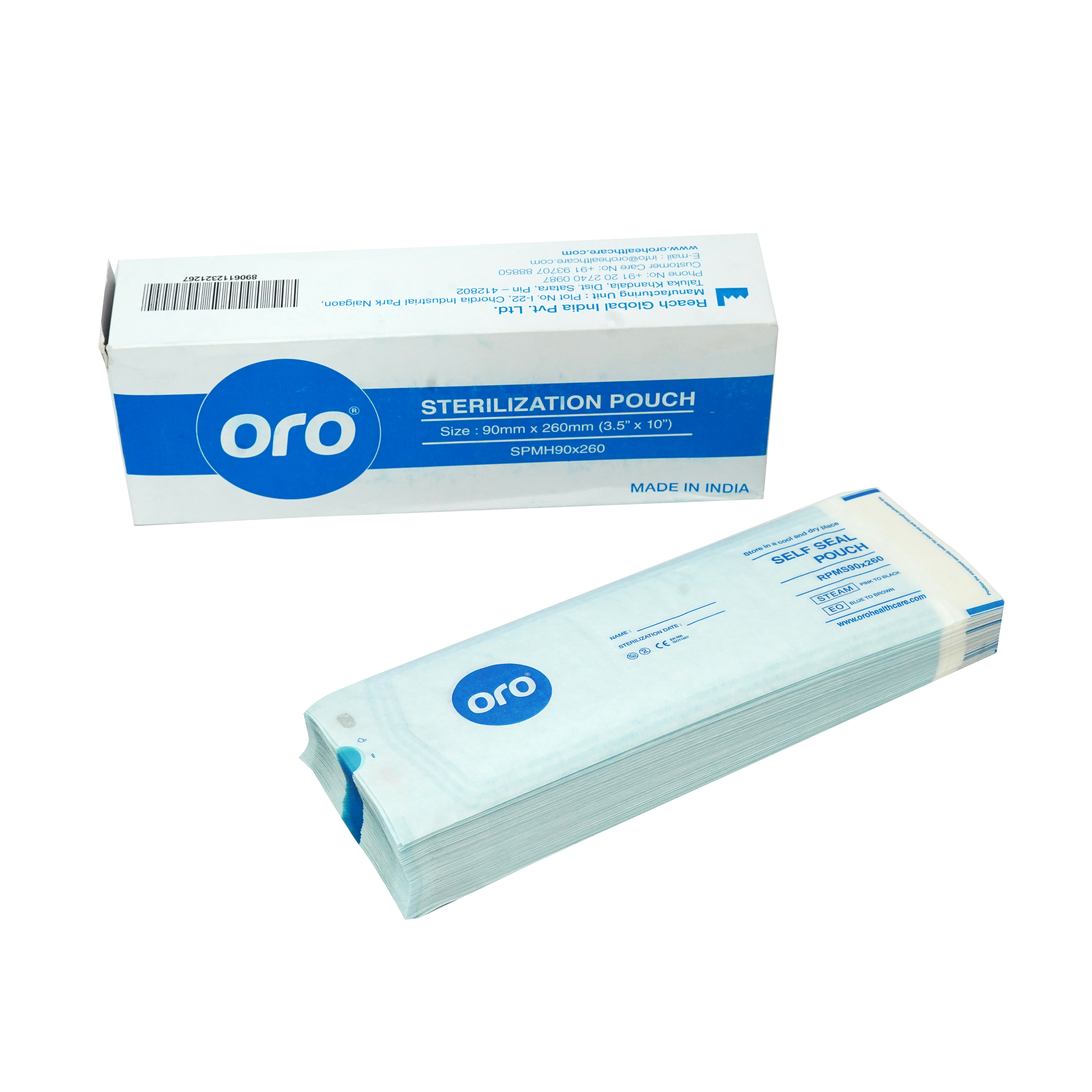 ORO Sterilization Pouches 3.5x10 (90mmx260mm)
